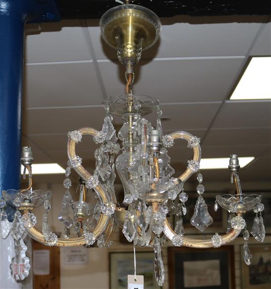 A five branch chandelier